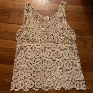 🦙 Xhilaration Crochet Tank